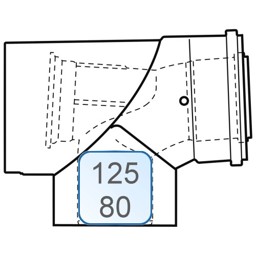 Zeige Details für Revisionsbogen Stahl weiß/PP 125/80 Bild von Revisionsbogen Stahl weiß/PP 125/80