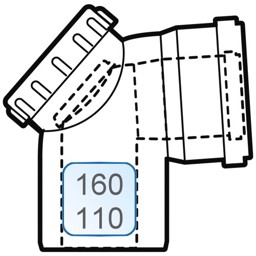 Zeige Details für Revisionsbogen Stahl weiß/PP 160/110 Bild von Revisionsbogen Stahl weiß/PP 160/110