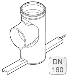Zeige Details für Stützbogen-Set PP DN160 Bild von Stützbogen-Set PP DN160