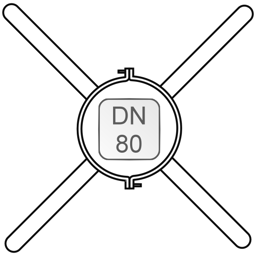 Zeige Details für Abstandhalter PP DN80 für starres und flexibles Rohr Bild von Abstandhalter PP DN80 für starres und flexibles Rohr