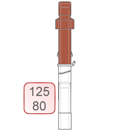 Zeige Details für Dachdurchführung PE/PP rot DN125/80 0,4 Meter Bild von Dachdurchführung PE/PP rot DN125/80 0,4 Meter