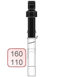 Zeige Details für Dachdurchführung PE/PP schwarz DN160/110 1,0 Meter Bild von Dachdurchführung PE/PP schwarz DN160/110 1,0 Meter