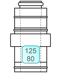 Zeige Details für Zuluftstutzen INOX/PP 125/80 Bild von Zuluftstutzen INOX/PP 125/80