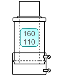 Zeige Details für Mündungsabschluss INOX/PP 160/110 Bild von Mündungsabschluss INOX/PP 160/110