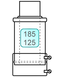 Zeige Details für Mündungsabschluss INOX/PP 185/125 Bild von Mündungsabschluss INOX/PP 185/125