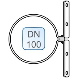 Zeige Details für Sparrenschelle DN 100 Stahl verzinkt Bild von Sparrenschelle DN 100 Stahl verzinkt