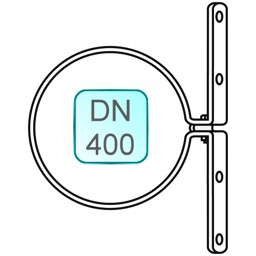 Zeige Details für Sparrenschelle DN 400 INOX Bild von Sparrenschelle DN 400 INOX