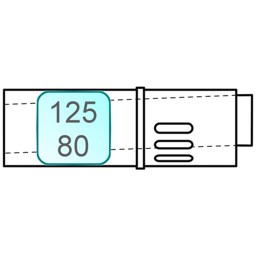 Zeige Details für Wanddurchführung INOX/PP 125/80 Bild von Wanddurchführung INOX/PP 125/80