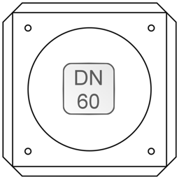 Zeige Details für Mauerblende weiß DN60 mit Befestigungsset Bild von Mauerblende weiß DN60 mit Befestigungsset