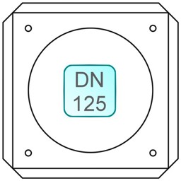 Zeige Details für Mauerblende INOX DN125 Bild von Mauerblende INOX DN125