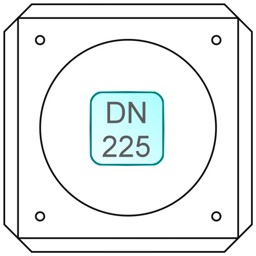 Zeige Details für Mauerblende INOX DN225 Bild von Mauerblende INOX DN225