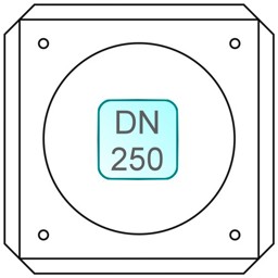 Zeige Details für Mauerblende INOX DN250 Bild von Mauerblende INOX DN250