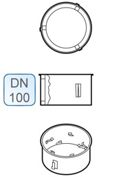 Zeige Details für Wandfutter Stahl weiß DN100 L=240 mm Bild von Wandfutter Stahl weiß DN100 L=240 mm