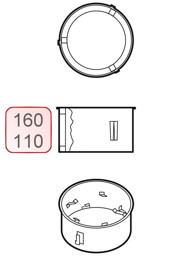 Zeige Details für Wandfutter PE DN160/110 L=137 mm Bild von Wandfutter PE DN160/110 L=137 mm