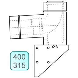 Zeige Details für Außenwandkonsole INOX/PP grau DN400/315 Bild von Außenwandkonsole INOX/PP grau DN400/315