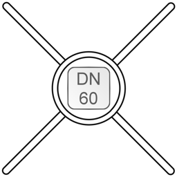 Zeige Details für Montagekreuz für Flexrohr DN 60 Bild von Montagekreuz für Flexrohr DN 60