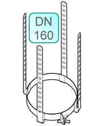 Zeige Details für Abhängung DN160 INOX für Flexrohr Bild von Abhängung DN160 INOX für Flexrohr