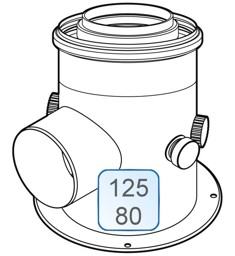Zeige Details für Kesselanschlussstück DN125/80/80 Stahl weiß/PP Bild von Kesselanschlussstück DN125/80/80 Stahl weiß/PP
