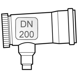 Zeige Details für Endstück PP DN200 mit Kondensatablauf Bild von Endstück PP DN200 mit Kondensatablauf