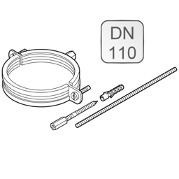 Zeige Details für Rohrschellen-Set DN 110 mit Stockschraube Bild von Rohrschellen-Set DN 110 mit Stockschraube