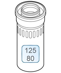 Zeige Details für Rohr weiß 0,25 m DN 125/80 Bild von Rohr weiß 0,25 m DN 125/80