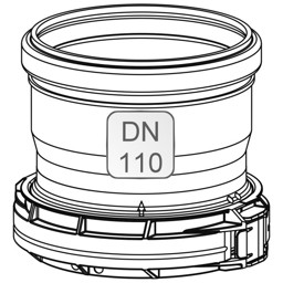 Zeige Details für Muffe PP für Flexrohr DN110 Bild von Muffe PP für Flexrohr DN110