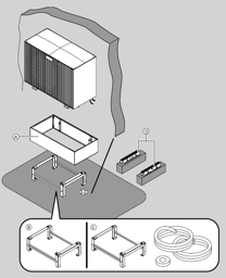 Zeige Produkte für Kategorie Aufstellung Außeneinheit Split Bodenkonsole und Leitungsverlegung unter Erdniveau Bild für Kategorie Aufstellung Außeneinheit Split Bodenkonsole und Leitungsverlegung unter Erdniveau