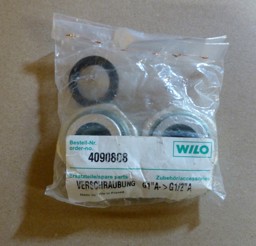 Zeige Details für Wilo Verschraubungssatz GTW1 - Rp ½ x G 1 Bild von Wilo Verschraubungssatz GTW1 - Rp ½ x G 1