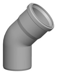 Zeige Details für Abgasbogen DN80 - 45° einwandig Bild von Abgasbogen DN80 - 45° einwandig