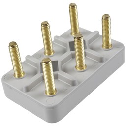 Zeige Details für Klemmbrett M6 6 Bolzen DIN 46294 Typ KM Bild von Klemmbrett M6 6 Bolzen DIN 46294 Typ KM