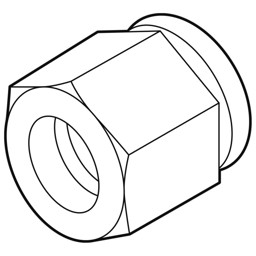 Zeige Details für Stellmutter M12 SW24 Bild von Stellmutter M12 SW24