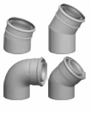 Zeige Details für Bogen für Luft-/Abgasrohr DN60/100 Bild von Bogen für Luft-/Abgasrohr DN60/100