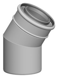 Zeige Details für Bogen 30° für Luft-/Abgasrohr DN80/125 Bild von Bogen 30° für Luft-/Abgasrohr DN80/125