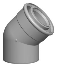 Zeige Details für Bogen 45° für Luft-/Abgasrohr DN80/125 Bild von Bogen 45° für Luft-/Abgasrohr DN80/125