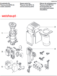 Ersatzteilliste 2002 für Weishaupt WTU-G Guss-Heizkessel