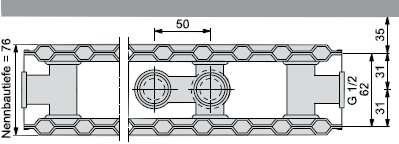 Anschlussmaße Heizkörper mit Mittelanschluss