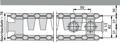 Anschlussmaße Ventilheizkörper Typ 21