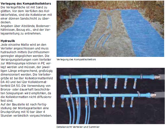 Verlegung Kompaktkollektor