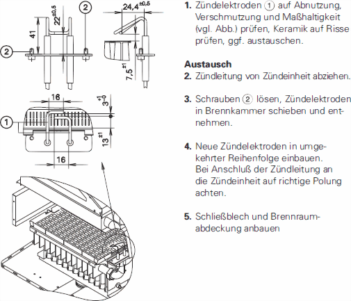 Zündelektroden prüfen