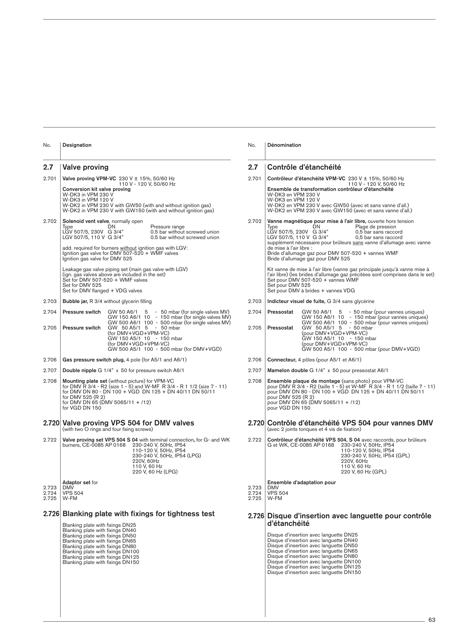 Explosionszeichnung Weishaupt Ersatzteilliste 83021280 – PDF-Seite 63