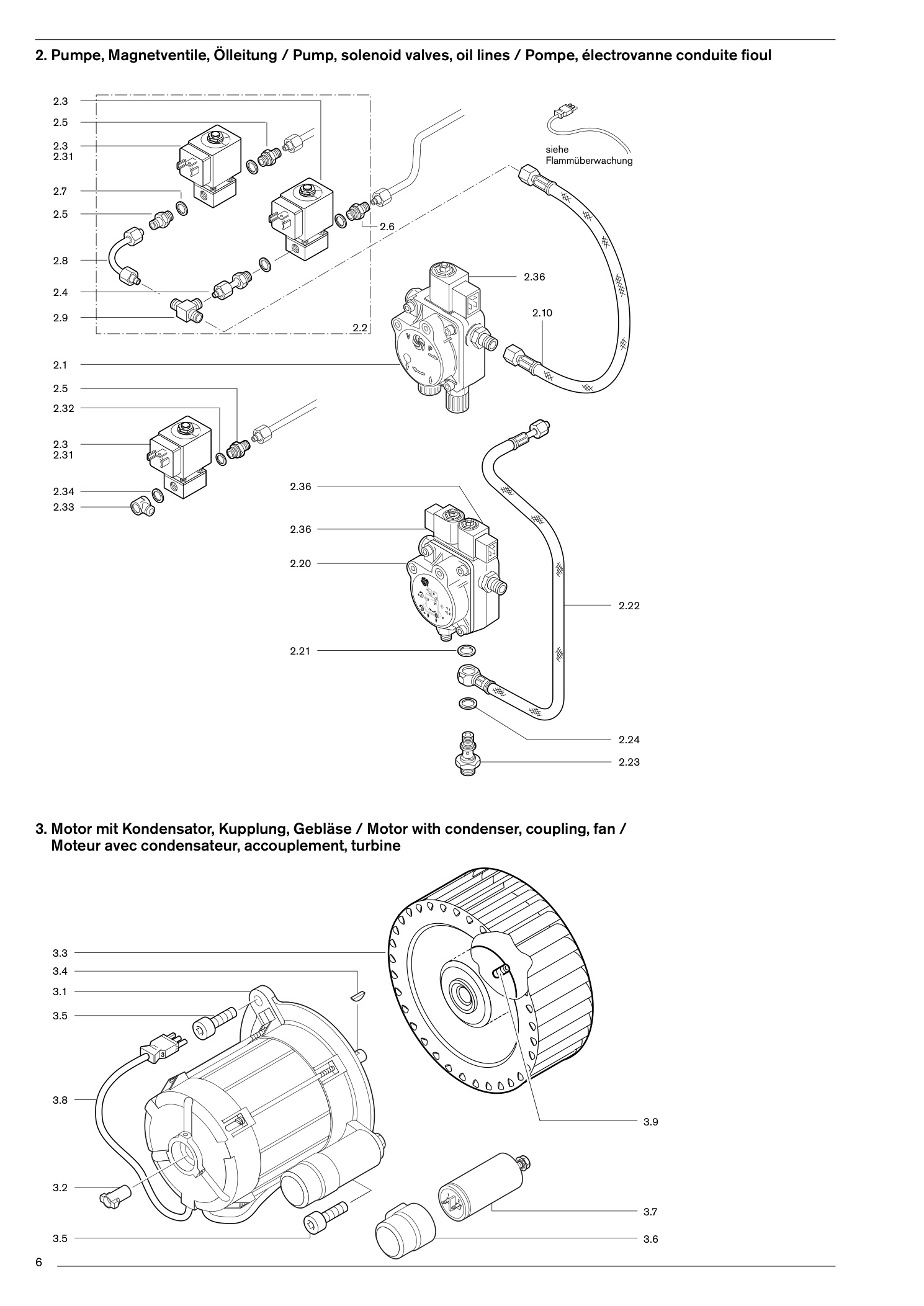 Pumpe, Magnetventile, Ölleitung / Pump,