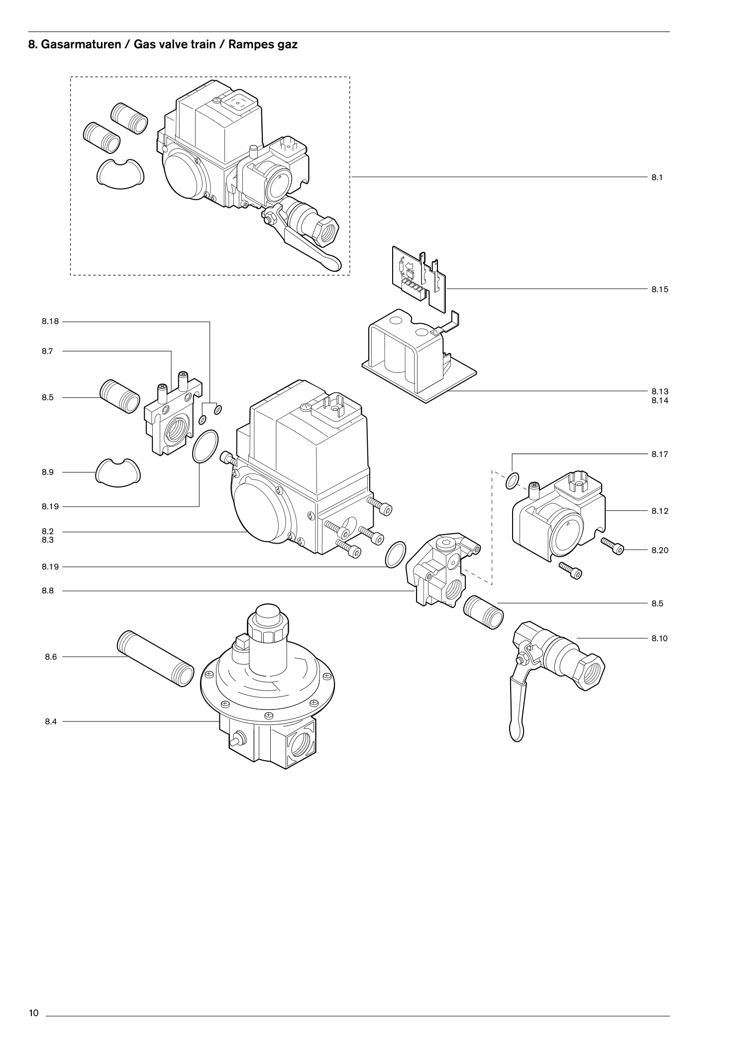 Explosionszeichnung Weishaupt Brenner WG5 – PDF-Seite 10