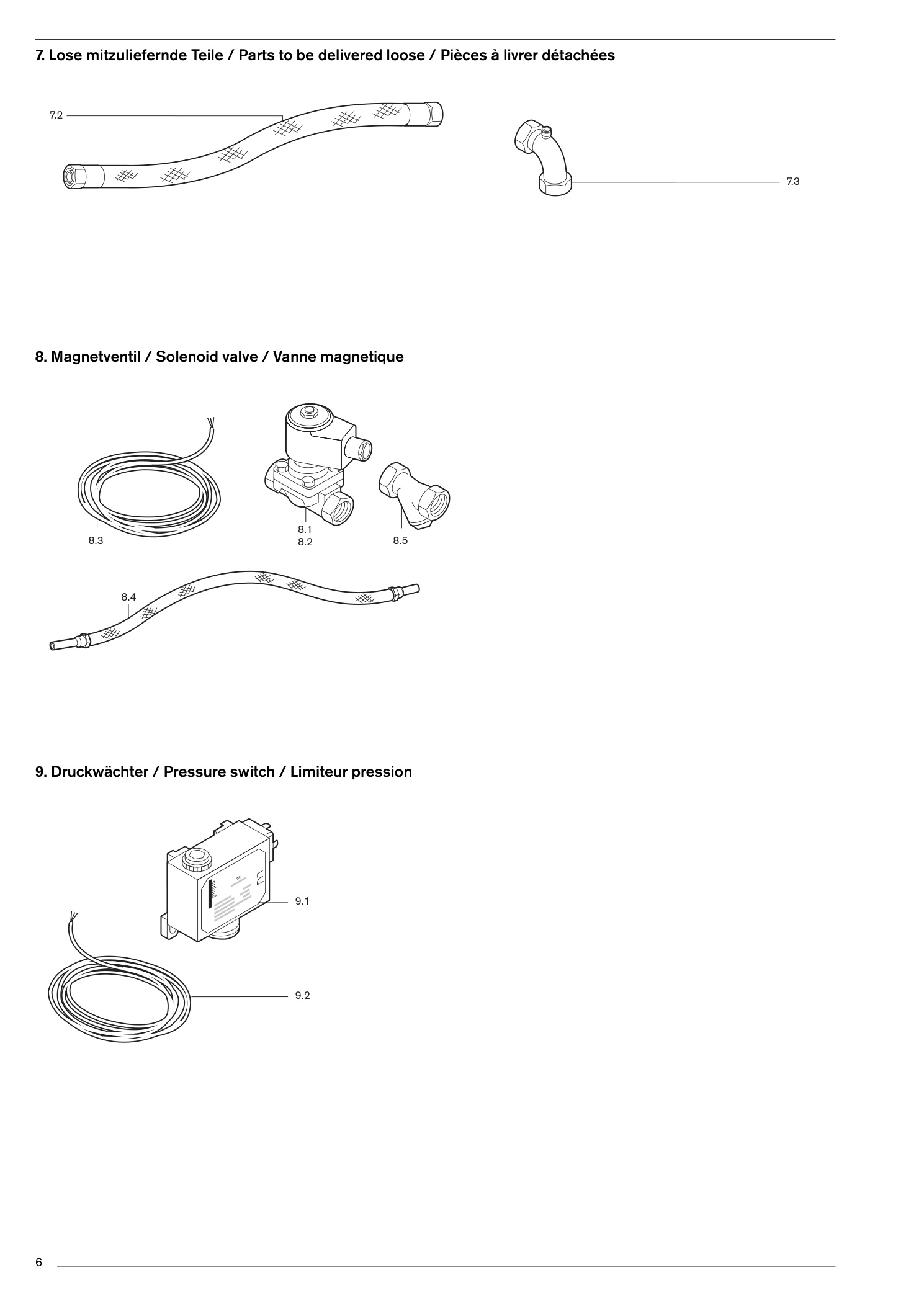 Explosionszeichnung Weishaupt Brenner RL30- 50/1 Ausf. 3LN multiflam® – PDF-Seite 6