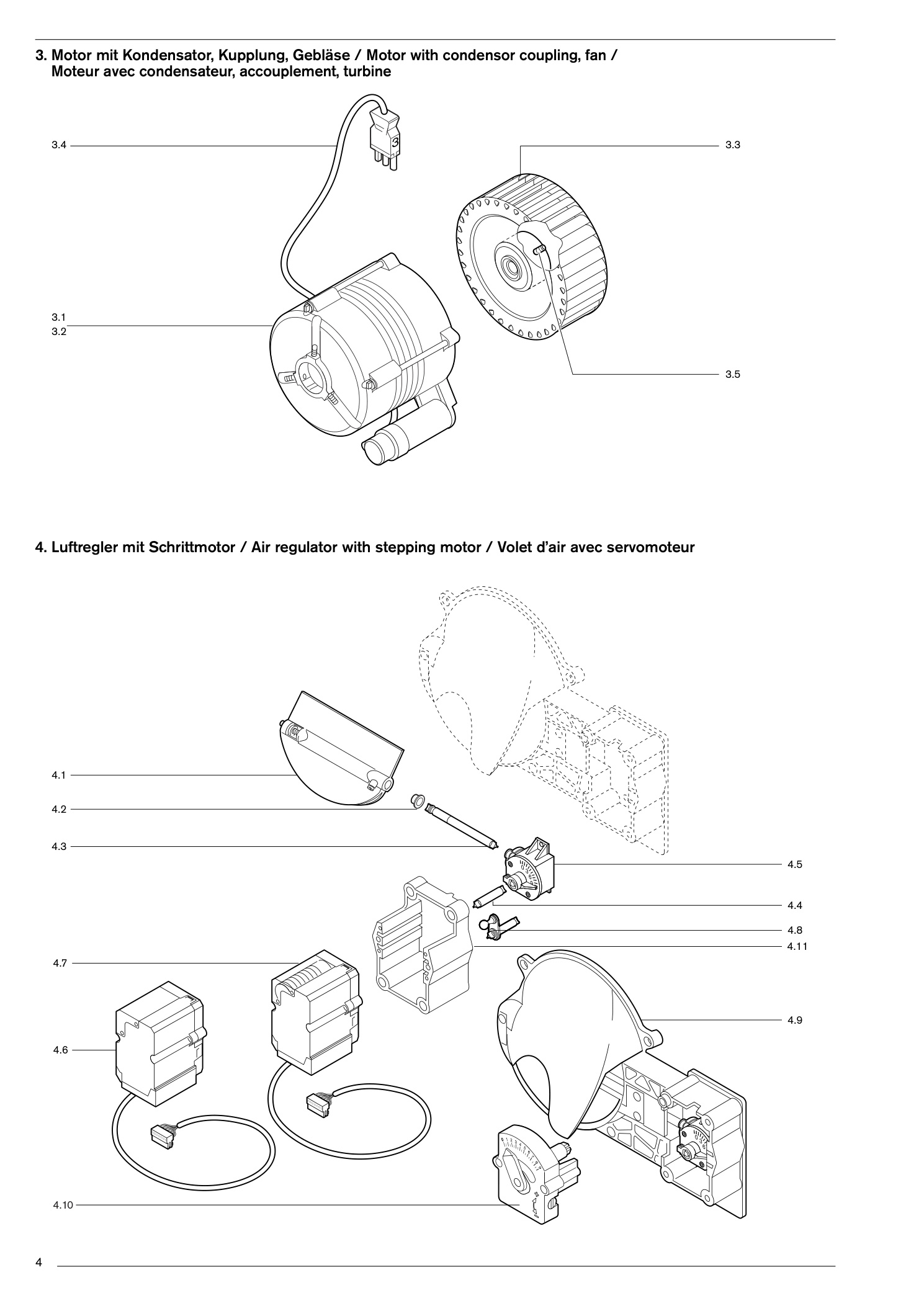 Explosionszeichnung Weishaupt Brenner WG20-C – PDF-Seite 4