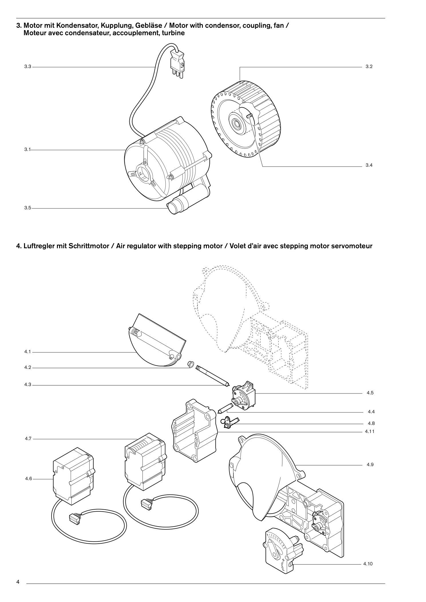 Explosionszeichnung Weishaupt Brenner WG10-D – PDF-Seite 4