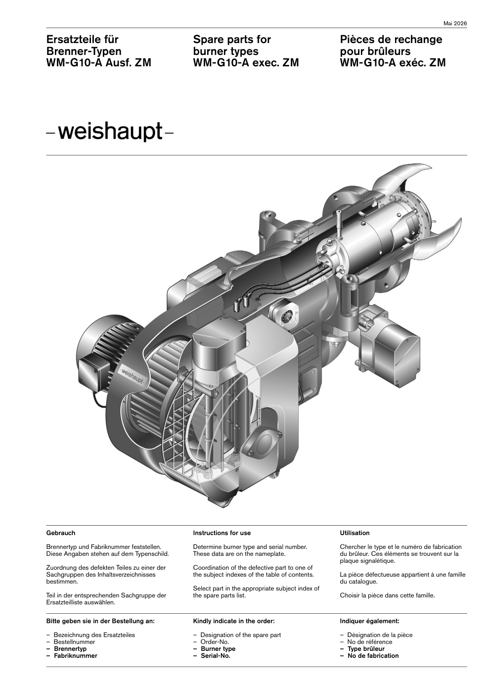 Weishaupt Brenner WM-G10-A Ausf. ZM