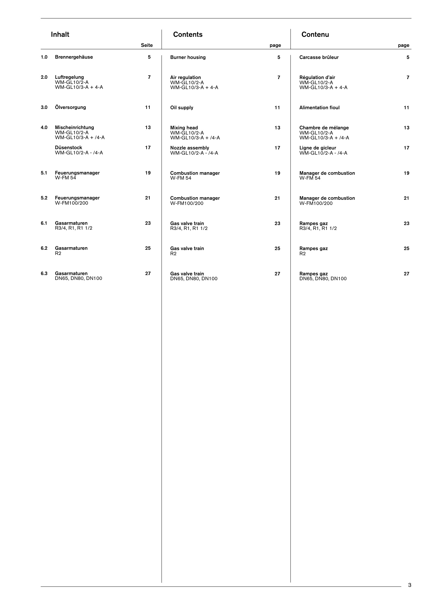 Explosionszeichnung Weishaupt Brenner WM-GL10-A Ausf. ZM-R – PDF-Seite 3