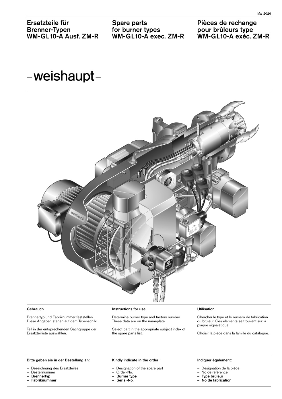 Weishaupt Brenner WM-GL10-A Ausf. ZM-R