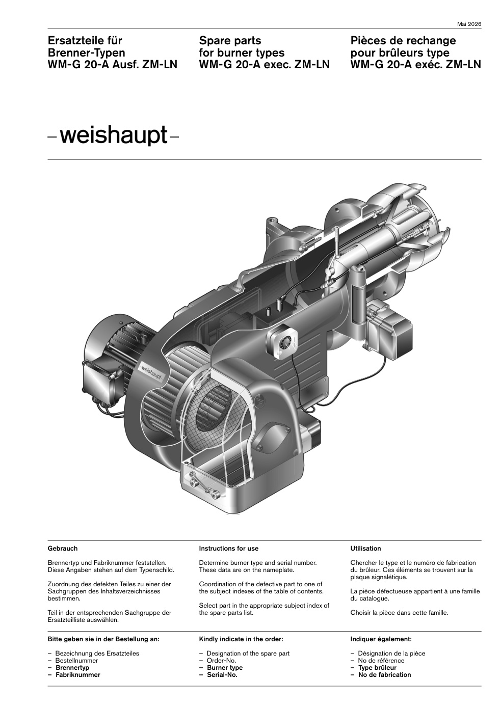 Weishaupt Brenner WM-G 20-A Ausf. ZM-LN