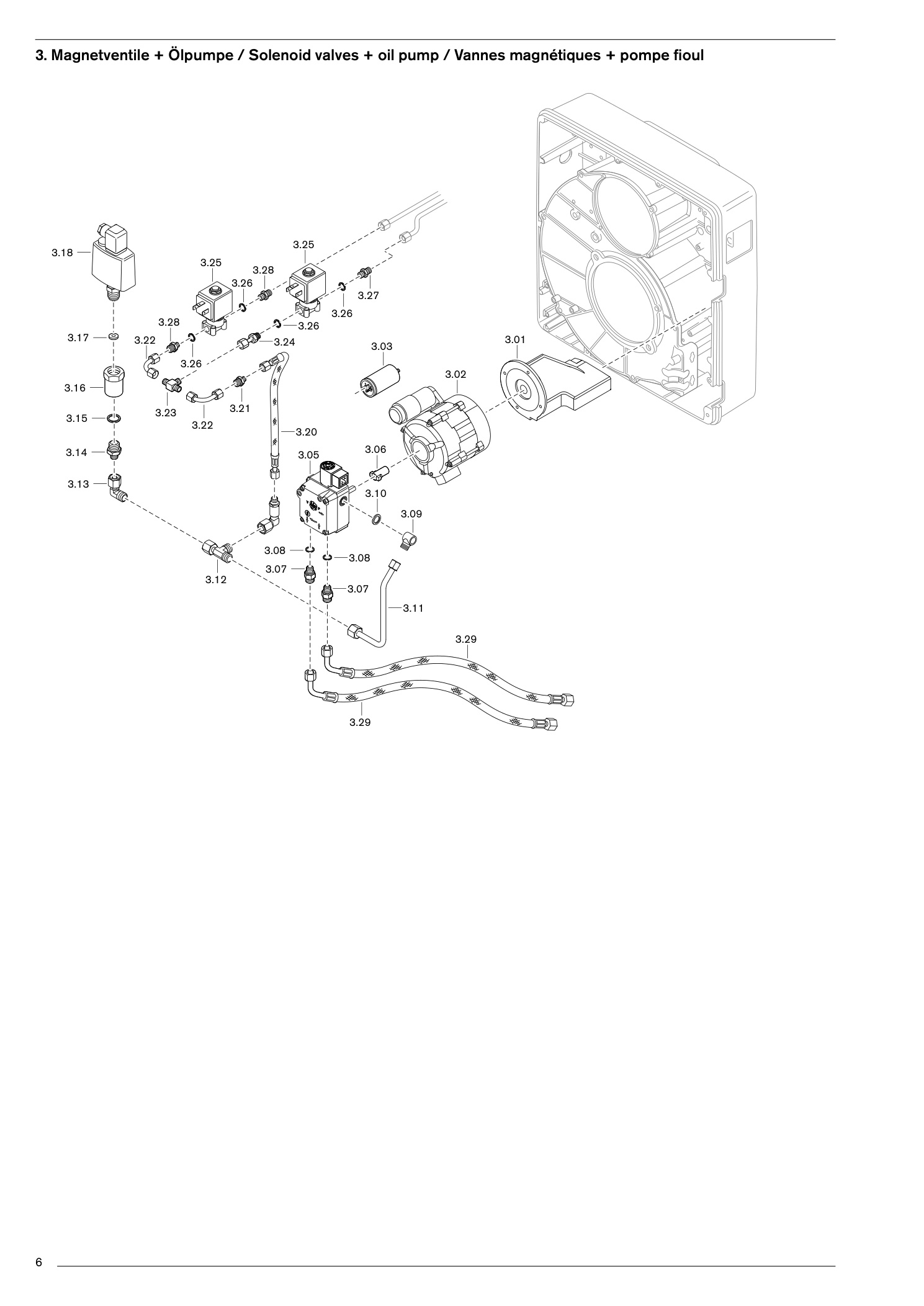 Explosionszeichnung Weishaupt Brenner WGL30/1-C Ausf. ZM – PDF-Seite 6
